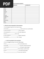 Comparatives Superlatives