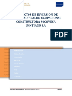 Proyectos de Inversión de Seguridad y Salud Ocupacional Constructora 