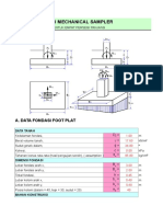 Pondasi Mechanical Sampler: A. Data Fondasi Foot Plat