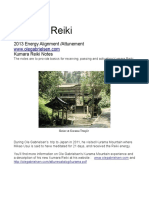 Kumara Reiki 2013 Attunement Notes