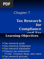 Tax Research For Compliance and Tax Planning