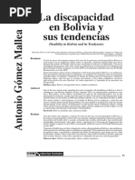 Andrés Gomez Mallea - La Discapacidad en Bolivia y Sus Tendencias PDF