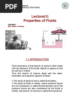 Lecture (1) Properties of Fluids: Lecturer