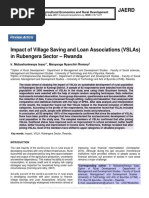 Impact of Village Saving and Loan Associations (VSLAs) in Rubengera Sector - Rwanda