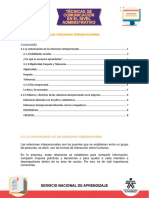 Tema 1. La Comunicación en Las Relaciones Interpersonales