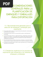 Recomendaciones Generales para La Planificación de Empaques y Embalajes para Exportación