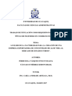 Analisis de Exportacion de Sabila