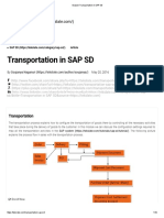 Explain Transportation in SAP SD