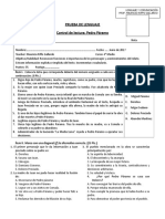 Control de Lectura. Pedro Páramo. 4º B