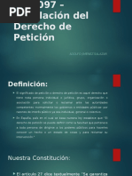 Ley9097 - Regulación Del Derecho de Petición