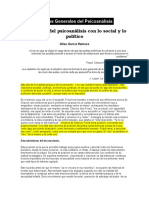 Estados Generales Del Psicoanálisis. Relaciones Del Psicoanálisis Con Lo Social y Lo Político. Gilou García Reinoso