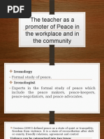 The Teacher As A Promoter of Peace in