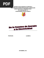 Pequeña Historia Del Sistema Eléctrico en Venezuela Trabajo