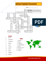 Countries Capitals Crossword PDF