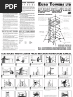 Euro Towers LTD Klick Double Width Instruction Manual