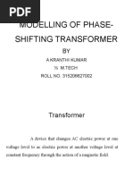 Modelling of Phase Shifting Transformers