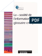 4 Glossaire - Critique - La Societe de L Information PDF