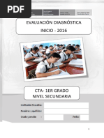 5 20may Evaluación Diagnóstica CTA 1 A 5 Secundaria PDF