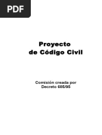 Proyecto de Código Civil - Argentina - Decreto 685/95