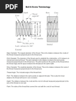 Bolt & Screw Terminology