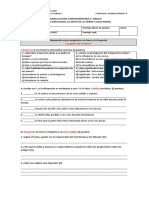 PRUEBA LECTURA COMPLEMENTARIA 5 (Cuentos Araucanos, La Gente de La Tierra)