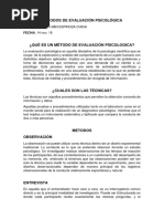 Metodos de Evaluación Psicológica