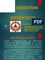 Registros Idiomaticos