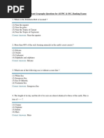 Quiz - 3 - Important Geography Questions For All PSC & SSC, Banking Exams