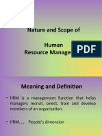 Nature and Scope of Human Resource Management