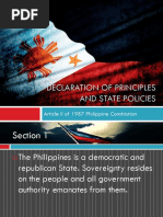 Declaration of Principles and State Policies: Article II of 1987 Philippine Constitution