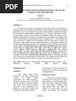 Flexural Behaviour of Rolled Steel I Beam and Castellated Steel Beams