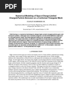 Numerical Modeling of Space-Charge-Limited Charged-Particle Emission On A Conformal Triangular Mesh