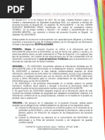 Acuerdo de Confidencialidad y No Divulgación de Información