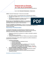 Cuál Es La Diferencia Entre Un Docente Profesional y Un Tutor de La Comunidad