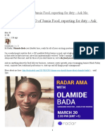 Olamide Bada, MD of Jumia Food, Reporting For Duty - Ask Me Anything!