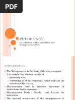 of Unit-1: Introduction To Microprocessor and Microprocessor 8085