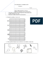 Prueba de Lenguaje y Comunicación Letra L