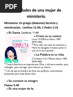 Cualidades de Una Mujer de Ministerio