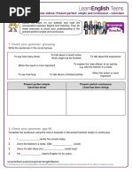 Gs Present Perfect Simple and Continuous - Exercises 0 PDF