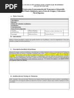 2) Ficha Técnica para La Presentación Del Tema Del Proyecto de Investigación 2017-2018 Mi Sendero