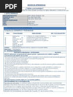 SESIÓN DE APRENDIZAJEde Estadistica