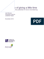 The Value of Giving A Little Time: Understanding The Potential of Micro-Volunteering