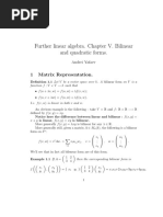 Further Linear Algebra. Chapter V. Bilinear and Quadratic Forms