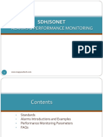Sdh/Sonet: Alarms & Performance Monitoring