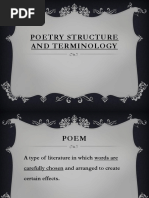 Poetry Structure & Terms