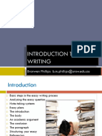 Introduction To Essay Writing: Bronwen Phillips: B.m.phillips@unsw - Edu.au