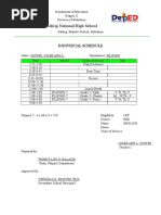 Dalirig National High School: Individual Schedule