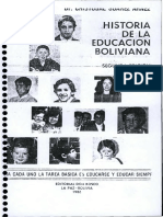 Historia de La Educacion Boliviana PDF