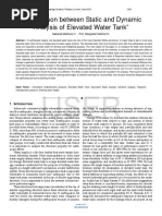 Comparison Between Static and Dynamic Analysis of Elevated Water Tank