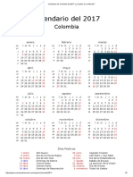 Calendario de Colombia Del 2017 - ¿Cuándo en El Mundo